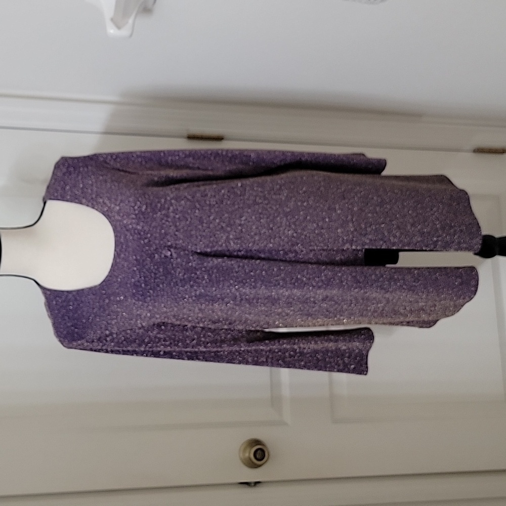 Carolyn Strauss Size 1X Purple and Gold Cardigan Set, Excellent Used Condition